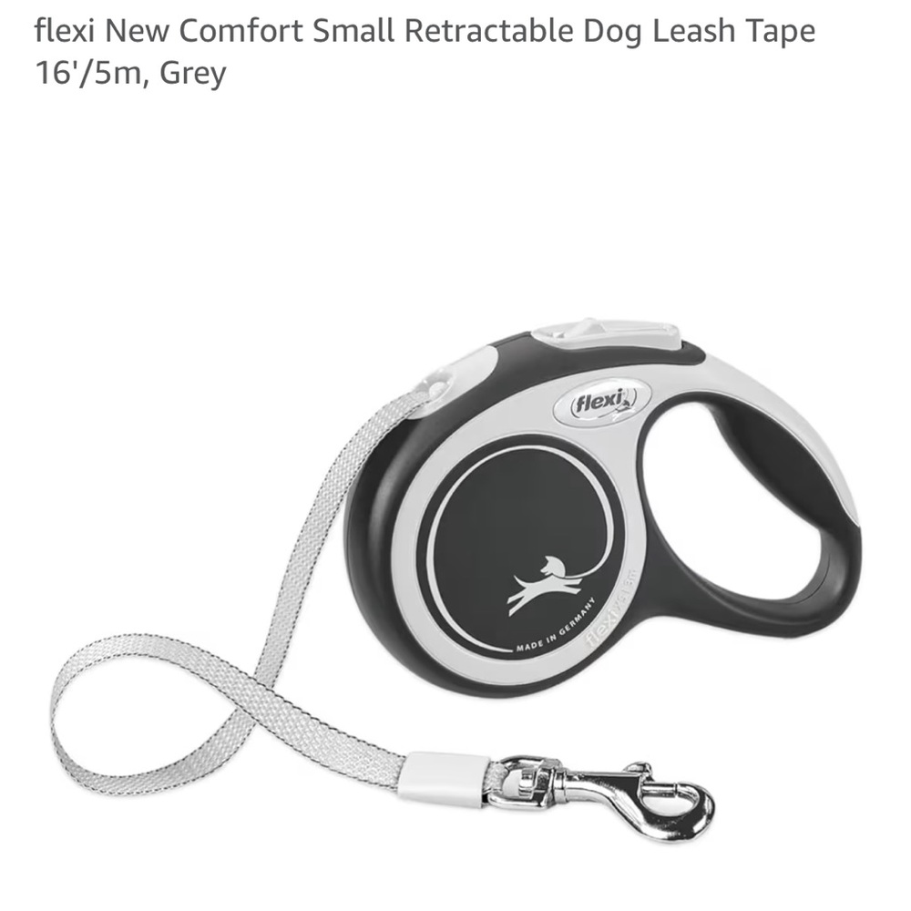 Flexi Comfort Retractable Dog Leash - Black & Gray